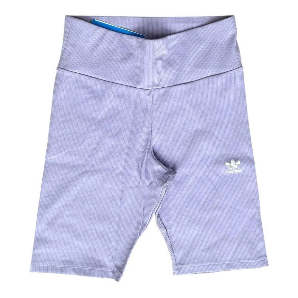 Adidas Originals Adicolor Essentials Ribbed Short Leggings Bike Shorts Lilac M